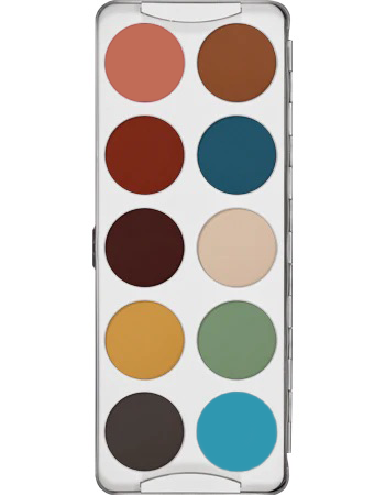 Kryolan Classic Eye Shadow 10 Colour Palette