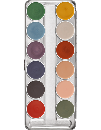 Kryolan Aquacolor Interferenz 12 Colour Palette - Kryolan - Minifies Makeup Store