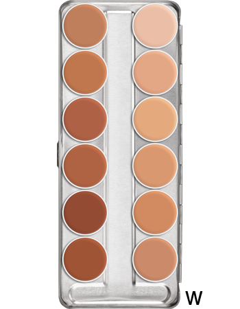 Kryolan Rubber Mask Grease Palette 12 Colours - Kryolan - Minifies Makeup Store