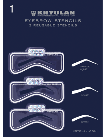 Kryolan Eyebrow Stencils - Kryolan - Minifies Makeup Store