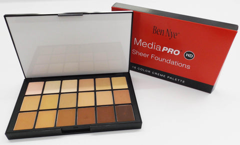 Ben Nye Media PRO Adjuster/Concealer 18 Palette - Ben Nye - Minifies Makeup Store