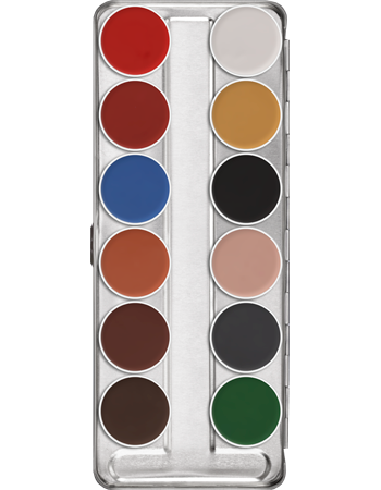 Kryolan Aquacolor palette 12 colours - Kryolan - Minifies Makeup Store