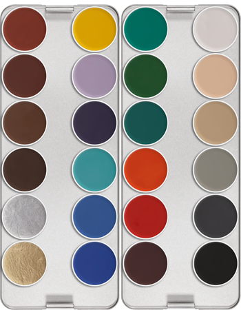 Kryolan Aquacolor 24 colour palettes - Kryolan - Minifies Makeup Store