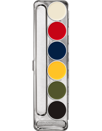 Kryolan Rubber Mask Grease Palette 6 Colours - Kryolan - Minifies Makeup Store