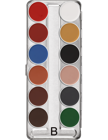 Kryolan Aquacolor palette 12 colours - Kryolan - Minifies Makeup Store