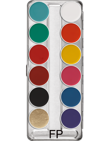 Kryolan Aquacolor palette 12 colours - Kryolan - Minifies Makeup Store