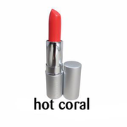 Ben Nye Lipstick in Hot Coral, a bright peachy pink - Minifies Makeup Store