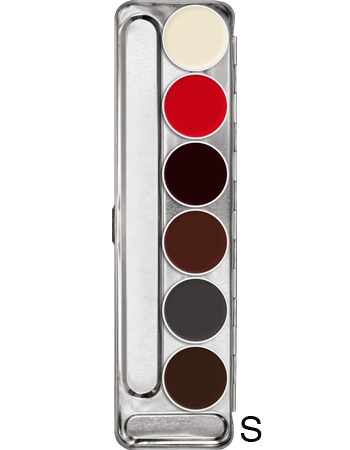 Kryolan Rubber Mask Grease Palette 6 Colours - Kryolan - Minifies Makeup Store
