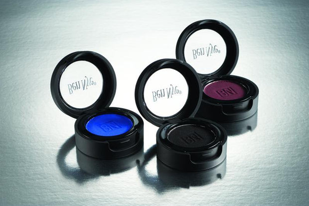 Three cake eyeliners lit to show the vibrancy of pigments in the different shades available - Ben Nye Cake Eyeliner - Minifies Makeup