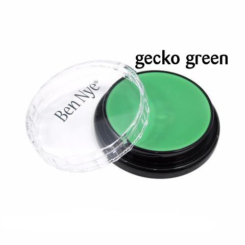 Ben Nye Creme Colours in Gecko Green, a vibrant pale green - Minifies Makeup Store